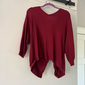 Express red sweater with zipper back